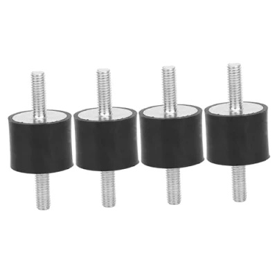 Immagine di 4Pcs M6 Isolatore in gomma antivibrazione con 2 perni filettati Ammortizzatore Doppie estremità Vite Supporti Antivibranti Silent Block Damper Car Boat Bobine (VV25*20 M6*18)