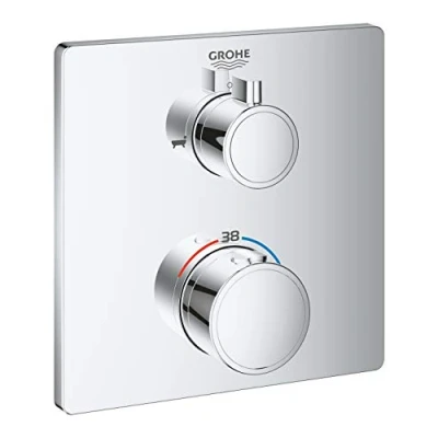 Immagine di GROHE GRO 24080000 Miscelatore termostatico Vasca Doccia a 2 Vie con deviatore, Cromo