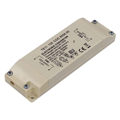 Immagine di Transmedia Trasformatore alogeno 230/12V/35 105W, protezione da sovraccarico, fusibile di temperatura, non dimmerabile, 123 x 39 18 cm slim, LT2 2L