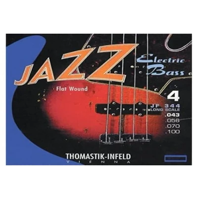 Immagine di Thomastik corda Re .056 anima in acciaio, rivest. nichel flat wound scala corta 32&quot; JF32056 per basso elettrico Jazz Satz JF324