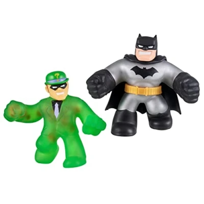 Immagine di Heroes of Goo Jit Zu DC versus Pack 2 Stretchy, Squishy Figures with Super Batman Gooey Riddler, Perfect Christmas/Birthday Present For 4 To 8 Year Olds, Stretchy Tactile Play
