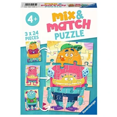 Immagine di Ravensburger Puzzle, Mostri Divertenti, Linea Mix &amp; Match, Puzzle per Bambini, Età Raccomandata 4+, Stampa di Qualità, 05135 9