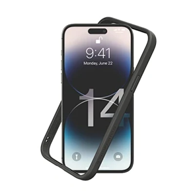 Immagine di RhinoShield Bumper Case Compatible with [iPhone 14 Pro Max] CrashGuard NX Shock Absorbent Slim Design Protective Cover 3.5M / 11ft Drop Protection Graphite