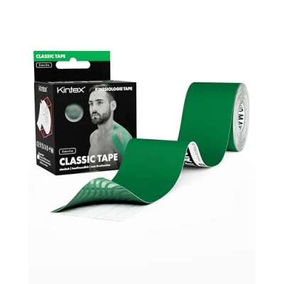 Immagine di Kintex Nastro Kinesiologico Classico 5cm x 5m Delicato sulla Pelle, Impermeabile e Traspirante Tape Elastico Professionale per Sport Fisioterapia 1 Rotolo
