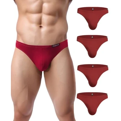 Immagine di Avidlove Intimo da Uomo in Microfibra Confezione 4 Mutande Morbide Micro Modale Rosso M