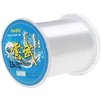Immagine di Anlising Filo da Pesca, Linea di Pesca in Nylon, Lenza Monofilamento, Nylon per Professionisti Trasparente Carpe, Trota, Luccio(500M,0.26MM)