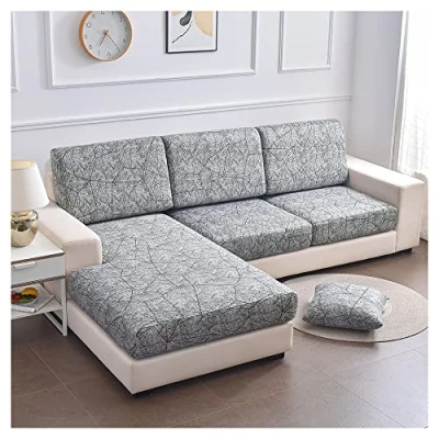 Immagine di Coprisedile per Divano con Penisola 3/4/2/1 Posti Elastico Federa Cuscino del Sedile Tinta Unita Alta qualità Copridivano Protezione ( Color : #17 , Size 1 seat (50