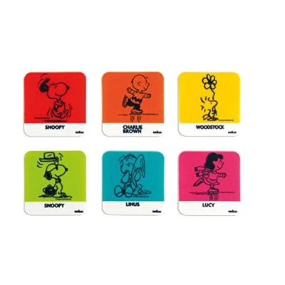 Immagine di Excelsa Peanuts Set 6 Sottobicchieri, Poliestere, Multicolore