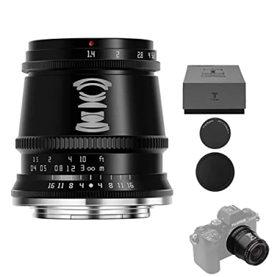 Immagine di TTArtisan Obiettivo APS C 17mm F1.4 con messa a fuoco manuale, compatibile fotocamere FX Mount X T2 T3 T4 T10 T20 T30 T100 T200 PRO1 PRO2 PRO3 E1 E2 E2S E3 XS10.(nero)