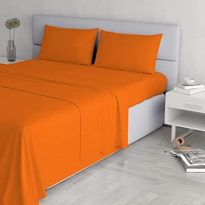 Immagine di Italian bed Linen Cl El Arancio 2Pst Completo Letto, Microfibra, Matrimoniale, 240 x 270 cm, 4 unità