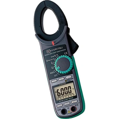 Immagine di Kyoritsu KEW 2046R Pinza amperometrica digitale compatta per la misura TRMS di correnti AC/DC, tensioni resistenza, continuità, prova diodo, frequenza, capacità, temperatura, picco , grigio