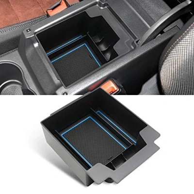 Immagine di YEE PIN Auto Scatola di Immagazzinaggio Accessori per Car Compatibile con SEAT Ateca SUV 2016 2021 Center Console Bracciolo Box Storage Secondario Vassoio Estraibile Tappetino Antiscivolo