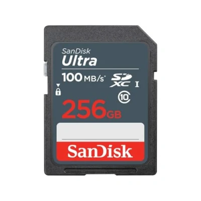 Immagine di SanDisk Ultra 256GB SDXC Memory Card, up to 100MB/s, Class 10, Black/Grey