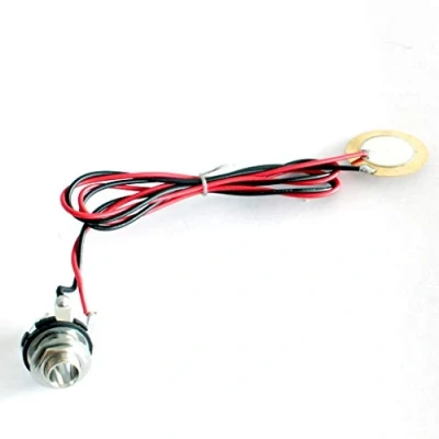 Immagine di Alnicov Singolo Piezo Pickup Drum Trigger Trasduttore Amplificatore pre cablato in metallo per chitarra acustica Mandolino Ukulele