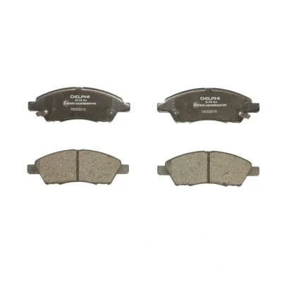 Immagine di DELPHI LP3170 Kit pastiglie freno con segnalatore acustico usura lamierino anticigolío senza accessori NISSAN: Tiida Hatchback