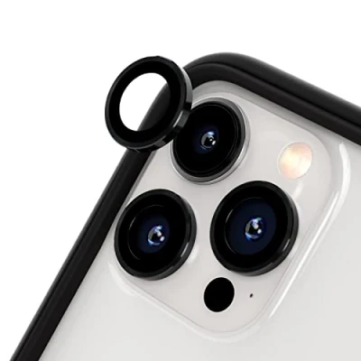 Immagine di RHINOSHIELD 9H Tempered Glass Camera Lens Protectors Compatible with [iPhone 14 Pro / Max] Impact and Scratch Resistance, High Clarity, Explosion Proof Protection, Anti Fog Technology Black