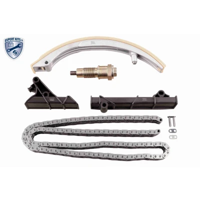 Immagine di VAICO V30 10005 BEK Kit catena distribuzione con guide di scorrimento, tendicatena per albero a camme maglia giunzione catena, Duplex