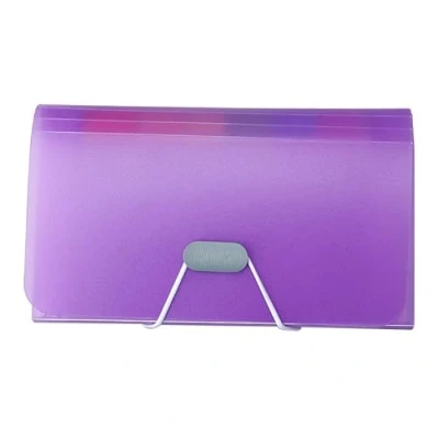 Immagine di Cartellina portadocumenti formato A6,1 pezzi, A6, con etichetta, 13 tasche, cartella portadocumenti, per fatture, ricevute, coupon, viola