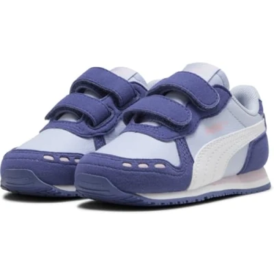 Immagine di Puma Cabana Racer 20 Unisex Sneakers basse per bambini, Taglia: 26, Cool weather/white/blue crystal/rose mauve Finta pelle / tessuto