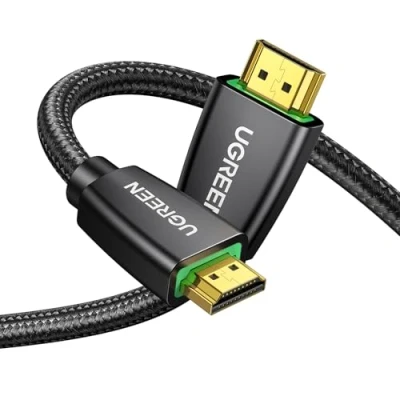 Immagine di UGREEN Cavo HDMI 4K 60Hz 2.0 18Gbps con Ethernet, 3D, HDR, ARC, Dolby Vision, Compatibile PS5 PS4 Xbox Sound Bar TV, Nylon Intrecciato (0.5M)