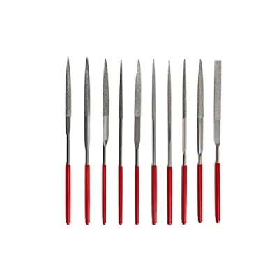 Immagine di Set 10 Lime ad Ago di Precisione Diamantate 160mm Raspe per Metallo Legno