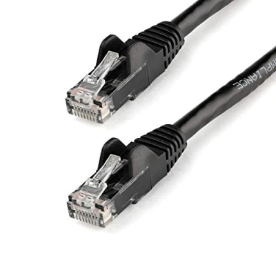 Immagine di StarTech.com Cavo patch antigroviglio UTP RJ45 Gigabit Cat6 nero 1 m (N6PATC1MBK)