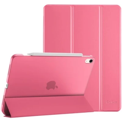 Immagine di ProCase Custodia iPad Air 11&quot; M2 2024, Cover 6/5/4 Generazione (10,9 Pollici Modello 2022/2020), [Supporta Ricarica di Pencil 2] Smart Leggero Auto Svegliati/Sonno Rosa Melone