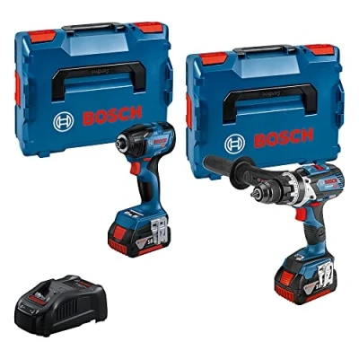 Immagine di Bosch Professional Combo Kit Gsb 18V 110 C + Gdr 210 (Incl. 2 Batterie da 5.0 Ah, Caricabatteria Gal 1880, in L Boxx)
