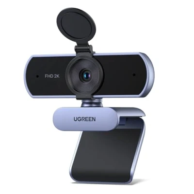 Immagine di UGREEN Webcam 2K 30FPS Full HD Camera USB PC Due Micro Autofocus Correzione della Luce 360 Gradi Rotazione Plug Play Windows MacOS Linux Streaming Youtube Skype Chiamata Video Zoom Videoconferenza