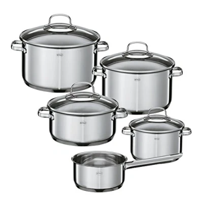 Immagine di Rösle Elegance Topfset, 5 TLG. Set di pentole, Acciaio Inossidabile, Argento, 16 cm, unità