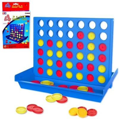 Immagine di Chennyfun Four Wins Classic,Viaggio 4 Wins, Classico Gioco di Strategia, Viaggio in a Row, Giocattoli Educativi, Giochi da Tavolo per la Famiglia Adatti Bambini e Genitori