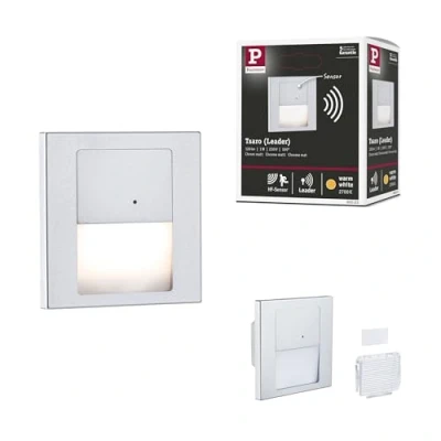 Immagine di Paulmann 80003 Tsaro eckig 80x36mm 1W 80lm 230V 2700K Lampada da incasso a parete LED (monocolore) 1 W Cromo (opaco)