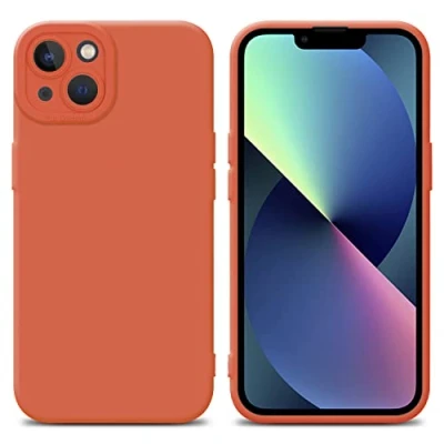 Immagine di Cadorabo Custodia compatibile con Apple iPhone 14 in FLUID ARANCIONE Coperchio protettivo silicone TPU flessibile