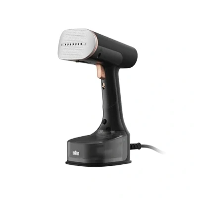 Immagine di Braun QuickStyle 7 GS7077BK, Stiratore Verticale con Tecnologia Dual FreeGlide 3D e Piastra Riscaldata, Riscaldamento Rapido, Vapore 35 g/min, Capacità 250 ml, Cavo 3 m, 1600W, Nero