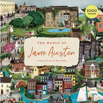 Immagine di The World of Jane Austen: A Jigsaw Puzzle with 60 Characters And Great Houses to Find; 1000 Pieces