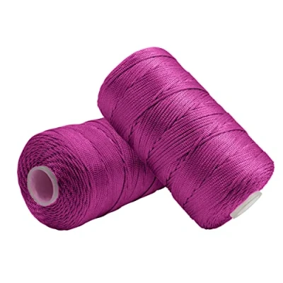 Immagine di Uiopa Filo Macrame 1,5mm x 400m, Corda in Nylon Cordino per Borse Uncinetto, Macramè Fucsia Ferri e Fai da Te, Decorazioni, Artigianato
