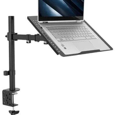 Immagine di VIVO Supporto da scrivania per laptop singolo, estensione completamente regolabile con morsetto a C (STAND V001L)