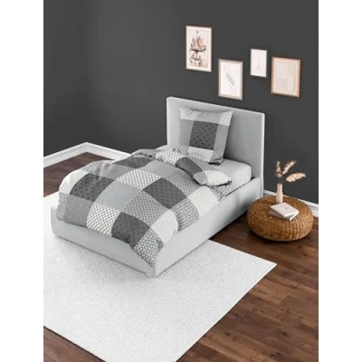 Immagine di Bierbaum Biancheria da letto 6277 Renforcé, 100% cotone, progettata in Germania, argento 15, 155 x 220 + 80 cm, misura comfort