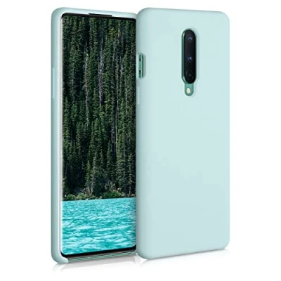 Immagine di kwmobile Cover per OnePlus 8 (2020) Custodia Back Case Smartphone in Silicone TPU Protezione Gommata menta matt
