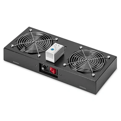 Immagine di Digitus DN 19 FAN 2 WM T SW pollici x Ventola per armadio rack Nero