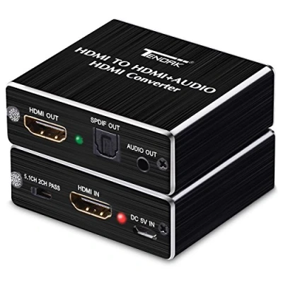 Immagine di Tendak HDMI Audio Extractor 4Kx2K to HDMIOptical SPDIF con 3.5mm Stereo Digitale Splitter Convertitore supporto Blu ray DVD HDTV PS4 XBOX ONE