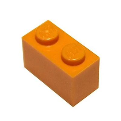 Immagine di LEGO Parti e pezzi: Arancione (Arancio Brillante) 1x2 Mattone x100