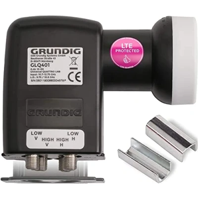 Immagine di GSS Quattro LNB per commutatore, multiswitch, con filtro LTE, satelliti, Full HD, UHD 4K, HDTV, 0,1 dB