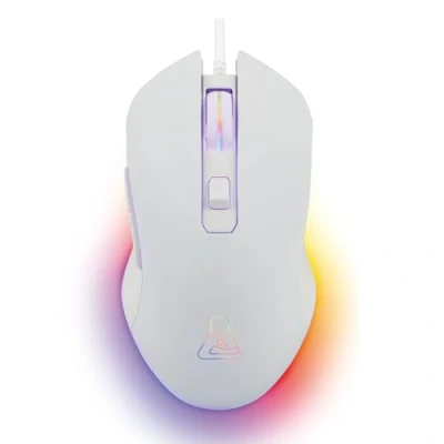 Immagine di The G Lab Kult Helium USB Wired Gaming Mouse Sensore ottico da 800 a 6400 DPI, retroilluminazione LED 7 colori Ideale per MOBA/FPS Compatibile con PC/PS4/PS5/Xbox Bianca