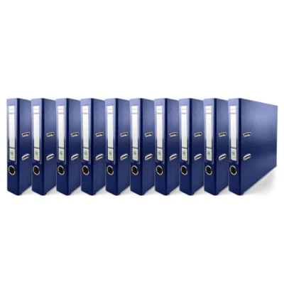 Immagine di Netuno 1 raccoglitore documenti blu scuro a 2 anelli A4 dorso 5 cm raccoglitori in cartone ecologico riciclato per archivio ufficio faldoni portadocumenti registratori ad