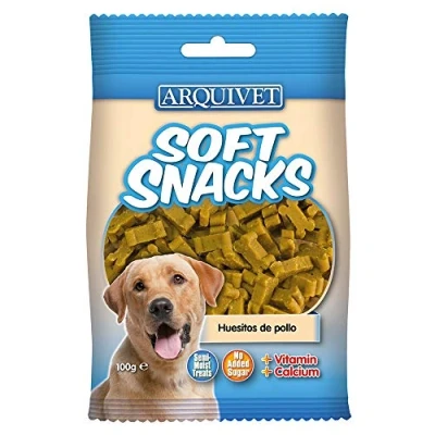 Immagine di ARQUIVET Soft Snacks Ossi piccoli di pollo 100 gr Snack per cani a forma osso Alimento complementare