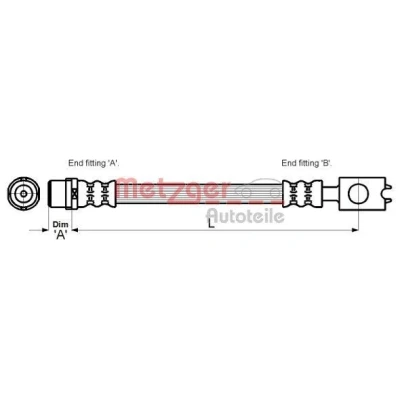 Immagine di METZGER 4110262 Tubi Freno 356 AUDI: Allroad C5
