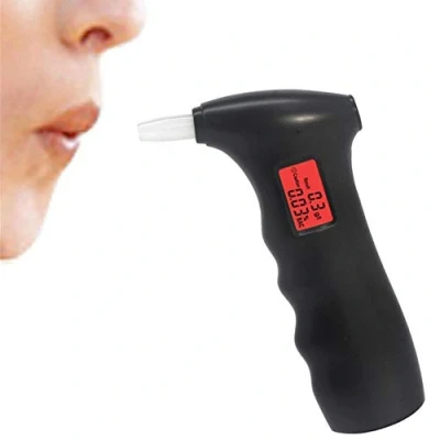 Immagine di Etilometro, Portatile Breath Alcohol Tester con Display LCD Digitale Veloce, Ad Alta Precisione Rivelatore &#039;Alcool 5pcs Bocchini