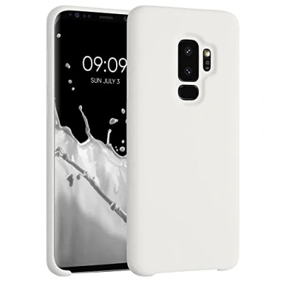 Immagine di kwmobile Cover per Samsung Galaxy S9 Plus Custodia Back Case Smartphone in Silicone TPU Protezione Gommata bianco matt
