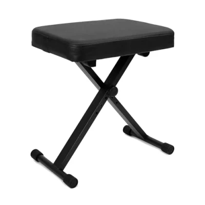 Immagine di QWORK® Sgabello Regolabile per pianoforte/tastiera/chitarra, pieghevole con imbottitura 6 cm, in altezza 40 50 cm